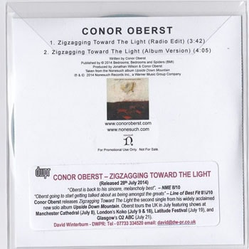 Album artwork. Conor Oberst - ZigZagging Towards The Light